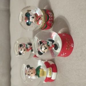 2006, 2007, 2008 Disney Mickey Mouse Snow Globes for JC Penney